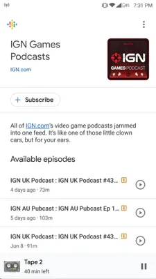 Google Podcasts android App screenshot 3